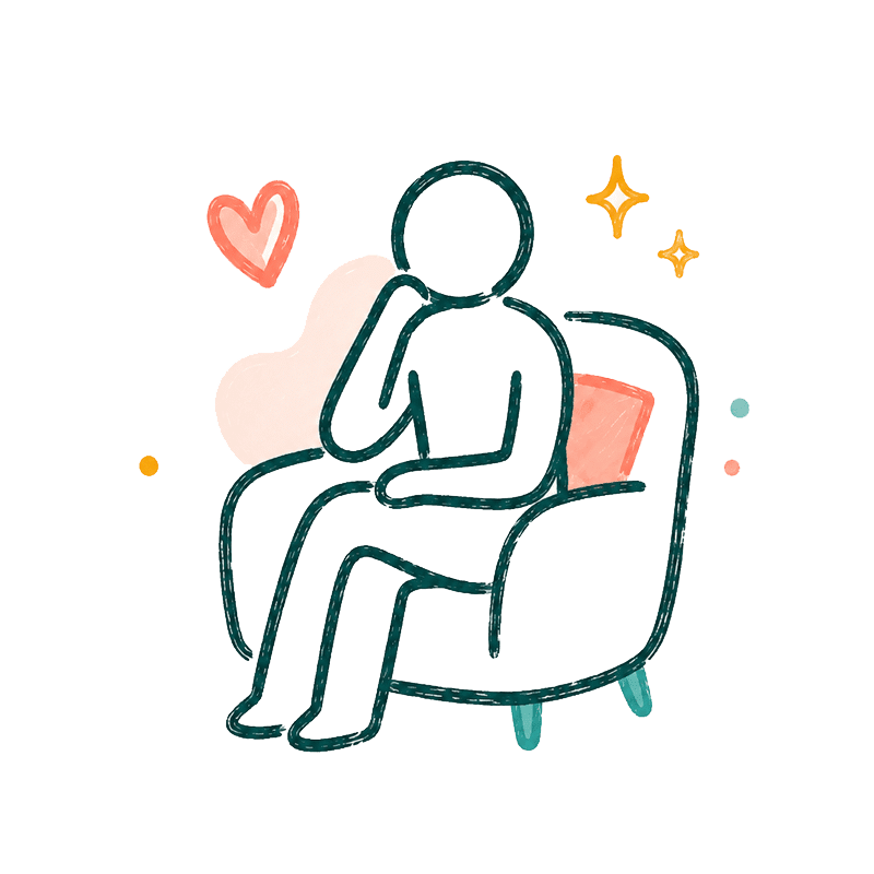 Individual psychotherapy support icon