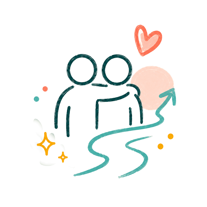 Relationship therapy support icon
